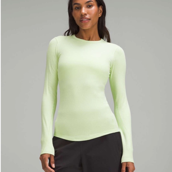 Lululemon NWT Hold Tight Long-Sleeve Shirt Spark Green Size 8 - Picture 1 of 7